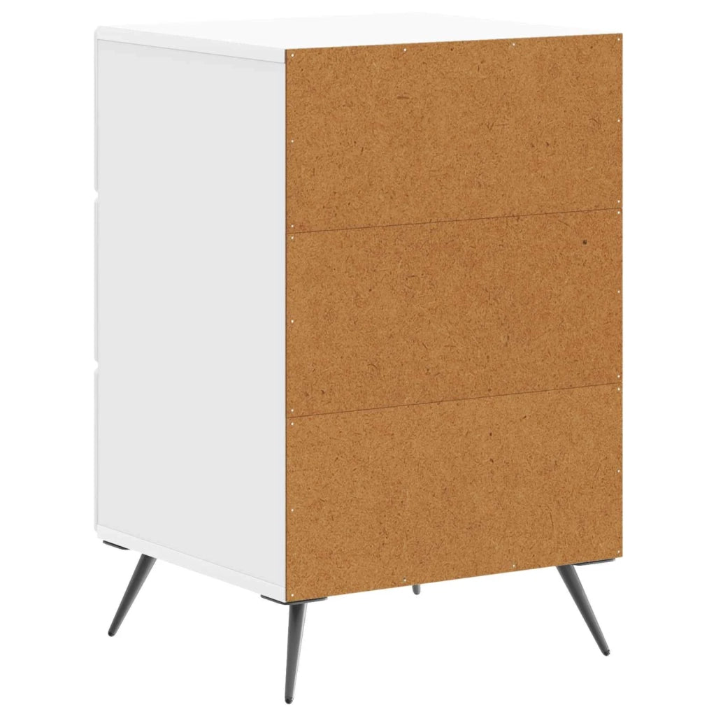 Armadio da Notte con cassetto Bianco Lucido 43 x 41 x 66,5 cm 895479