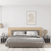 Comodini 2 pz-Set di 2 Tavolino da notte Grigio Sonoma 43x36x50 cm