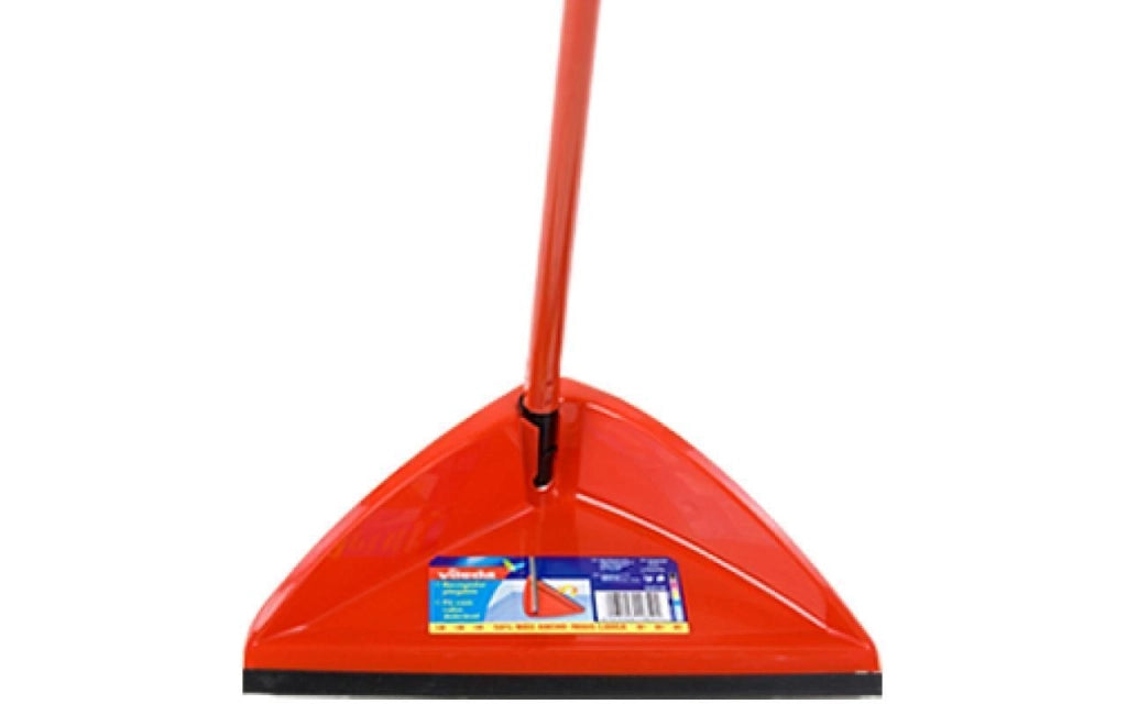 Vileda 100423 Big Mouth Paletta Alzaimmondizie Extralarge manico lungo 84 cm setole Morbide Rigide colore Rosso Nero