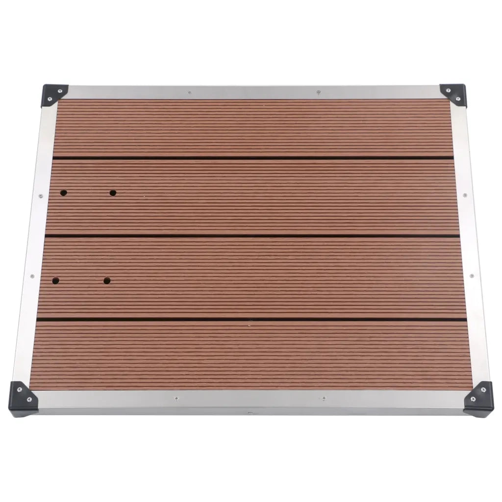 Piatto Doccia da Esterni in Acciaio Inox WPC 80x62 cm Marrone 48202