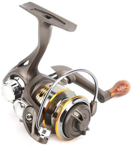 Mini-lagerhaspel per lunga distanza - Ruota da pesca - Maniglia di rotazione - Base robusta - Base di supporto - Materiale in nylon composito - Manico comodo