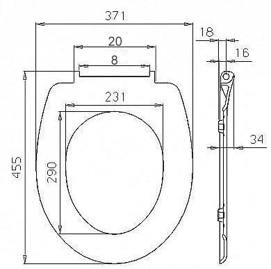 Sedile WC con meccanismo di sgancio rapido e chiusura ammortizzata per bagno 19_0000738