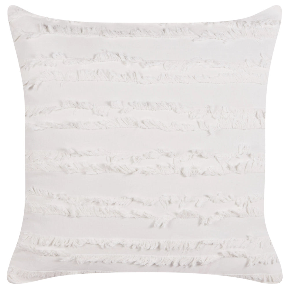 Set di 2 cuscini in cotone con motivo a tinta unita bianco 45 x 45 cm stile moderno federa rimovibile