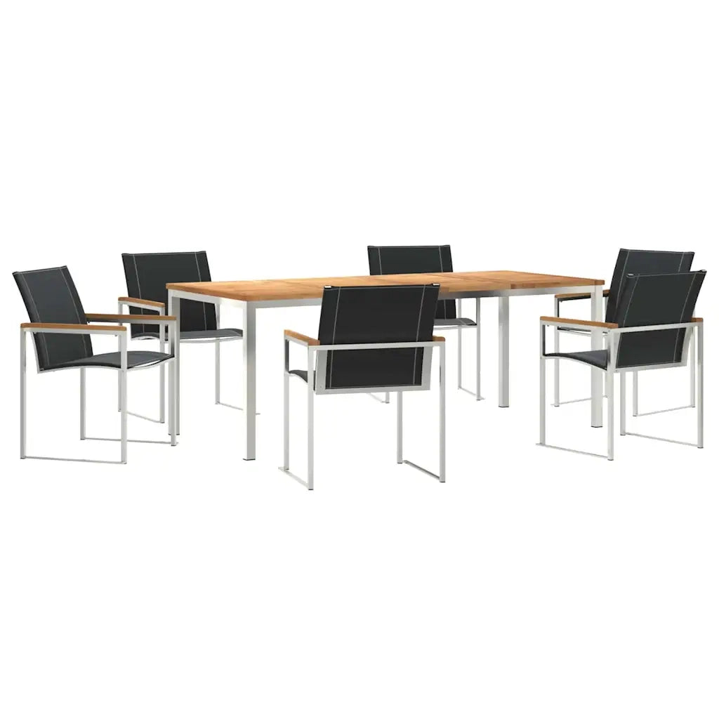 Set da Pranzo per Giardino 7 pcs Legno di Acacia Massello 3334819