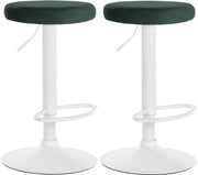 2er Set Barhocker Ponte Samt weiЯ
