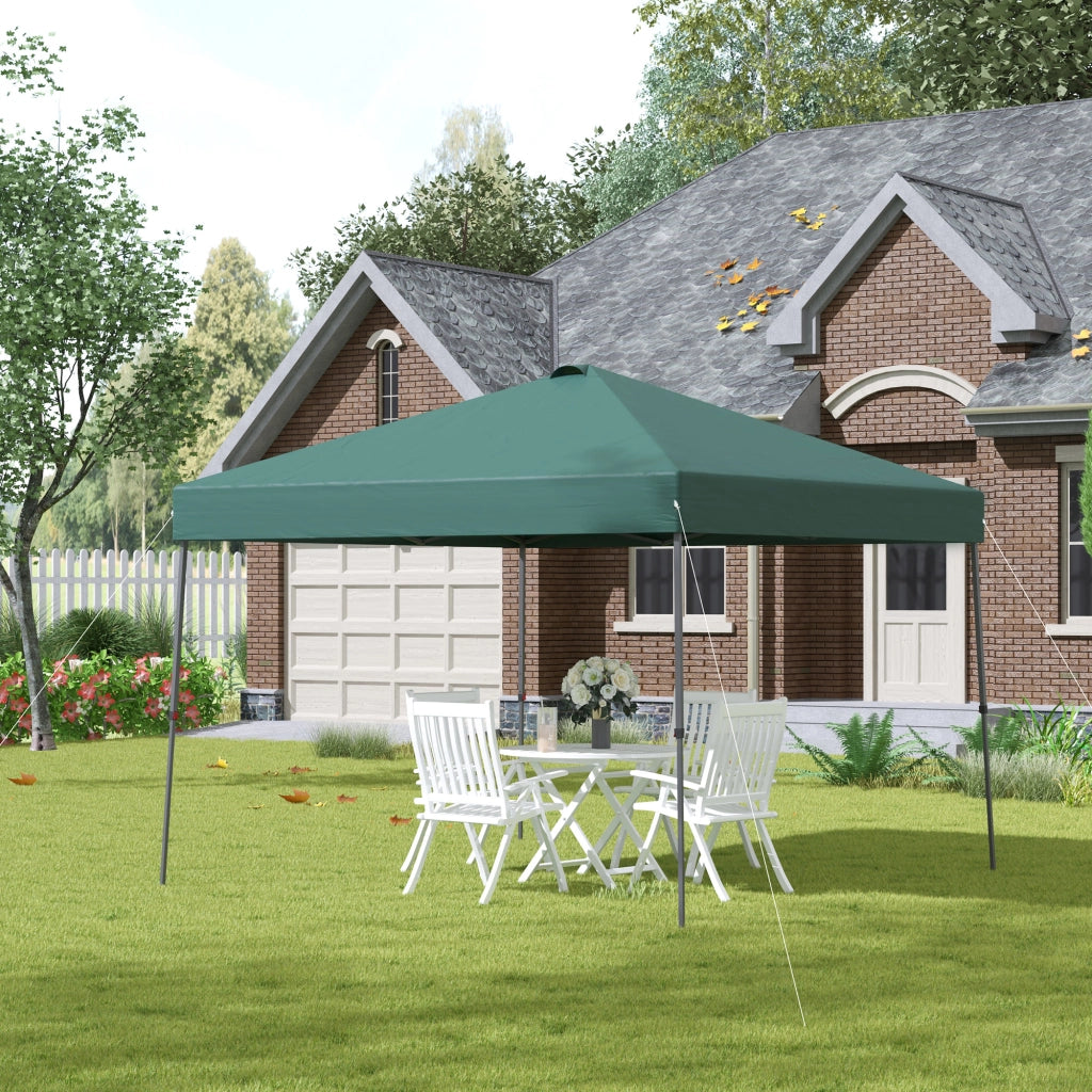 Gazebo da Giardino Pieghevole ¨C zephmum ¨C Verde Acciaio 3x3m
