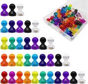 55 magneti colorati, 11 colori spille magnetici con scatola di conservazione, punte magnetiche trasparenti forti per cartellone magnetico, frigorifero, lavagna scolastica
