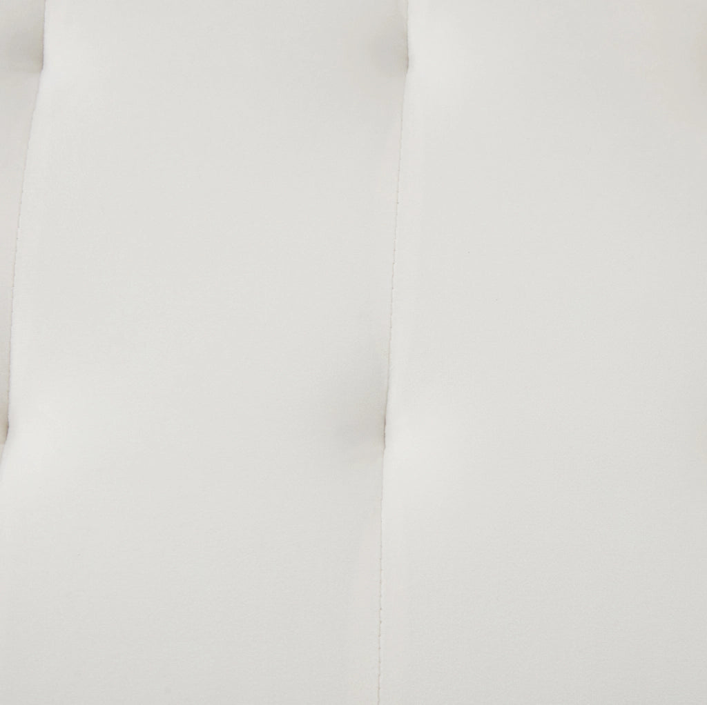 Divano letto 2 posti 215x81,5 cm bianco antico in velluto - regolabile