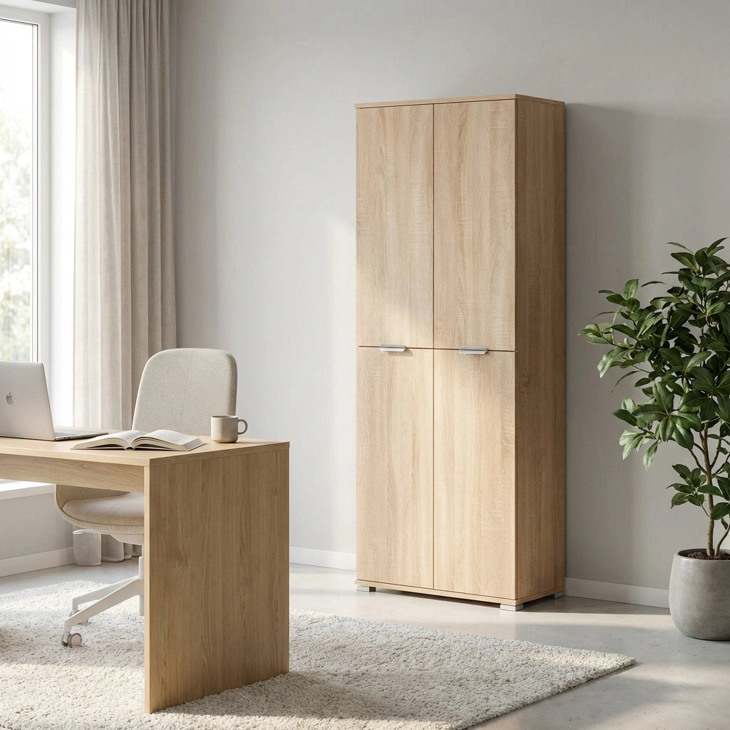 Armadio 4 ante in Legno Composito cm 60x38x174 - FLIP