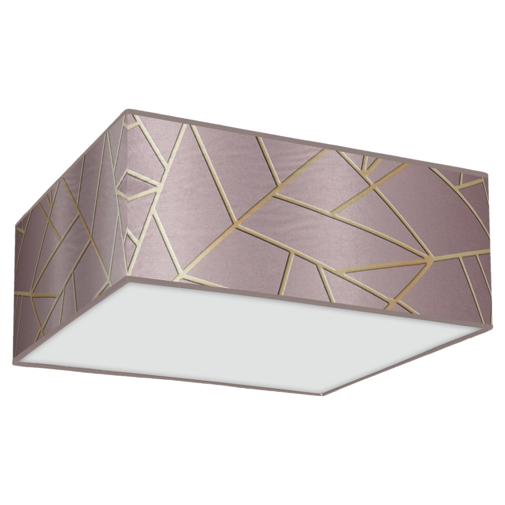 Plafoniera quadrata Ziggy Milagro 3xE27 50cm rosa oro