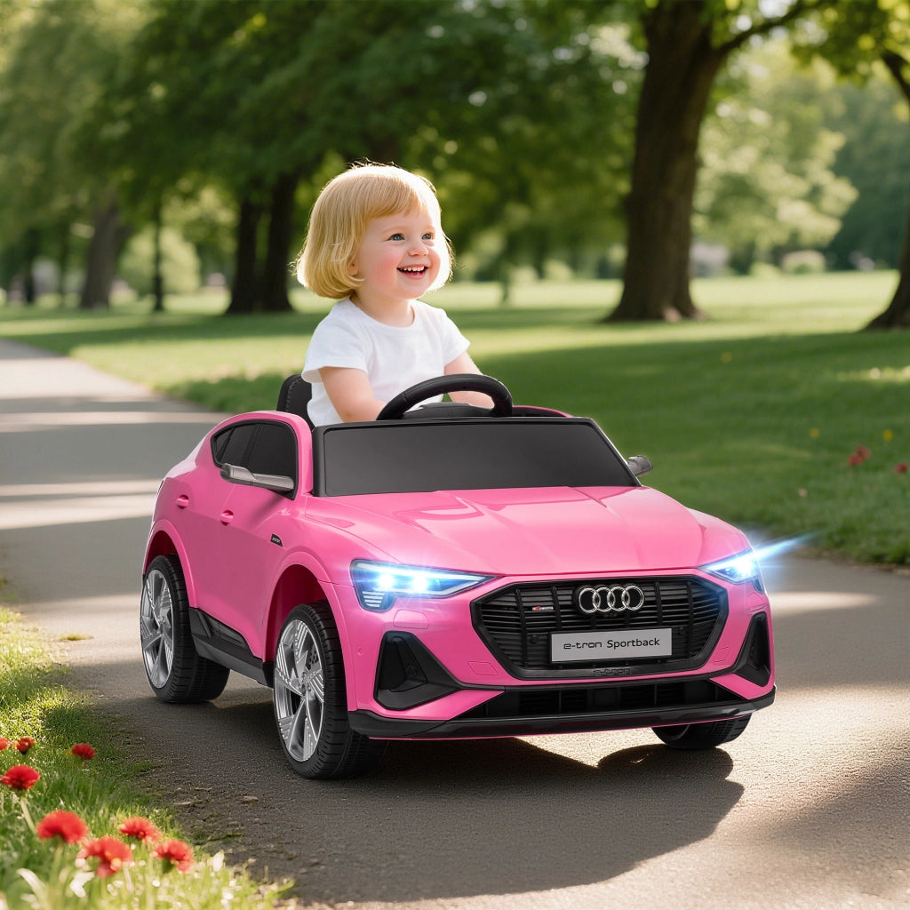 Auto Elettrica per Bambini Audi E-tron 12V con Telecomando e Cintura di Sicurezza ¨C zephmum ¨C 3-5 Anni