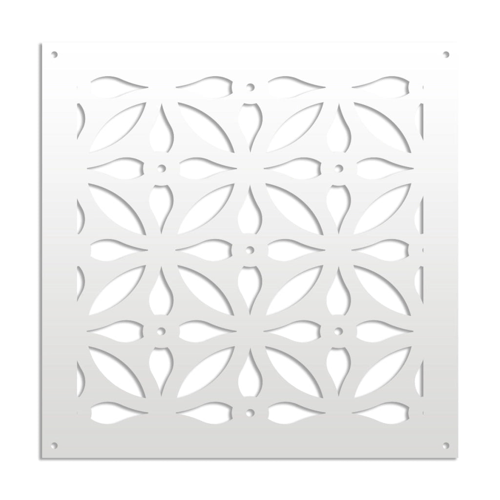 TELLY - Pannello in PVC traforato - Parasole Misura: 73x73 cm, Colore: bianco