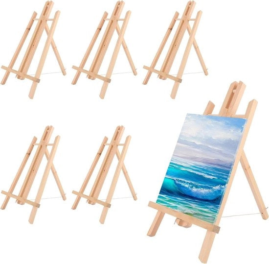 Sei teloni da tavolo in canna da dipinti - 277 x 19 cm - mini tavolo da dipinto in legno - tavolo per dipinti - arte per bambini e artigianato