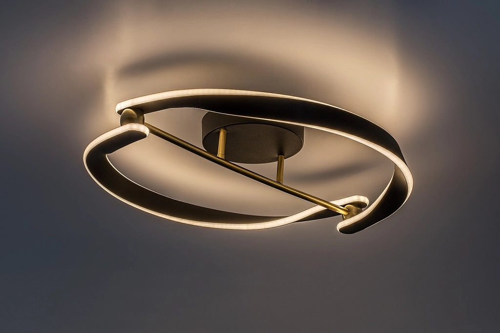 Plafoniera LED Adalind nera oro 40W Rabalux