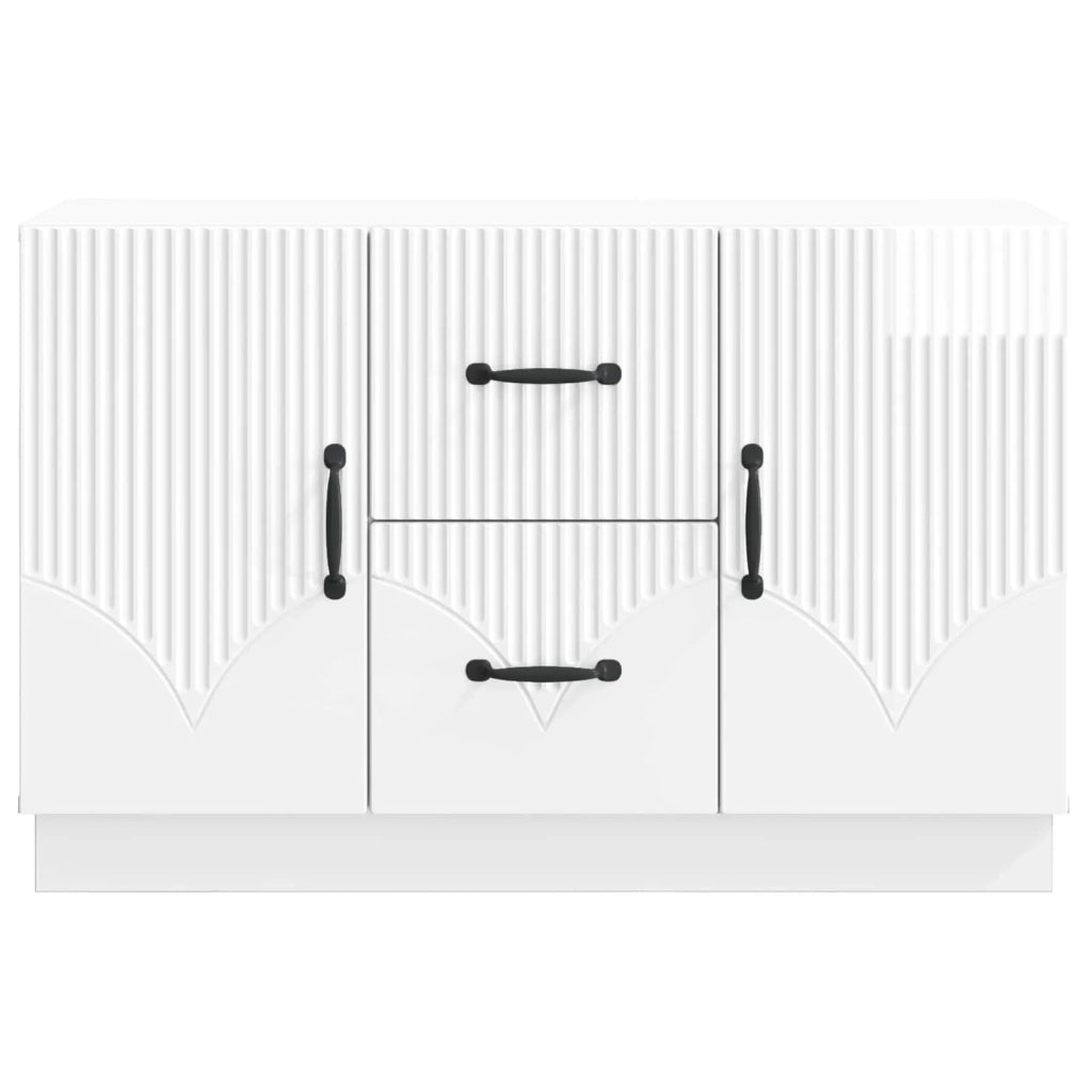Credenza Bianco Lucido 89 x 34,5 x 57 cm Legno ingegnerizzato 895349