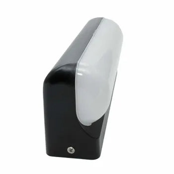 Applique da parete LED 12W da esterno Lampada impermeabile IP65 da muro giardino Nero Luce Calda 3000k