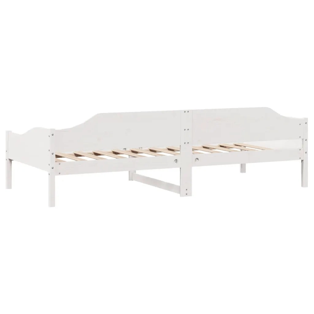 Letto senza Materasso Bianco 90x200 cm Legno Massello di Pino 850915