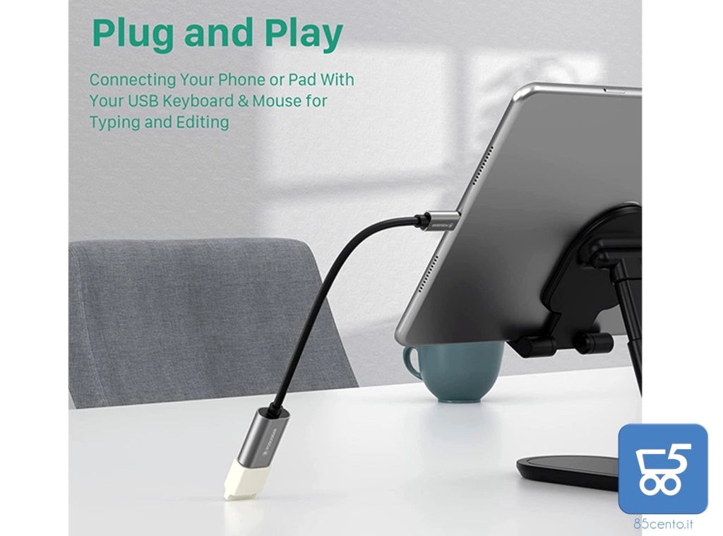 POSUGEAR Cavo OTG Type Cavo Adattatore OTG USB C Maschio a USB 3.0 Femmina 5 Gbps, Compatibile Huawei, Honor, Moto, Samsung, Oneplus, Sony, Xiaomi, Pocophone , Apple Tablet e Notebook