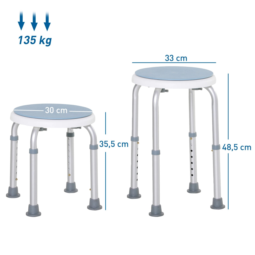 Sgabello da doccia regolabile rotante 360¡ã ¨C zephmum ¨C alluminio