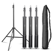 WT-803 Stativo per luci con adattatore Set di 4 - Treppiede in alluminio per studio foto, altezza max 208 cm portata max 3,5 kg per flash softbox