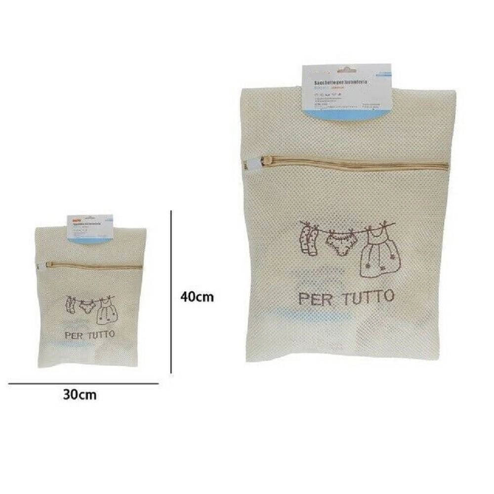 Trade Shop - Sacchetto Salva Reggiseno Lavatrice Lavaggi Biancheria Rete Intimo 40x30cm 59115 -