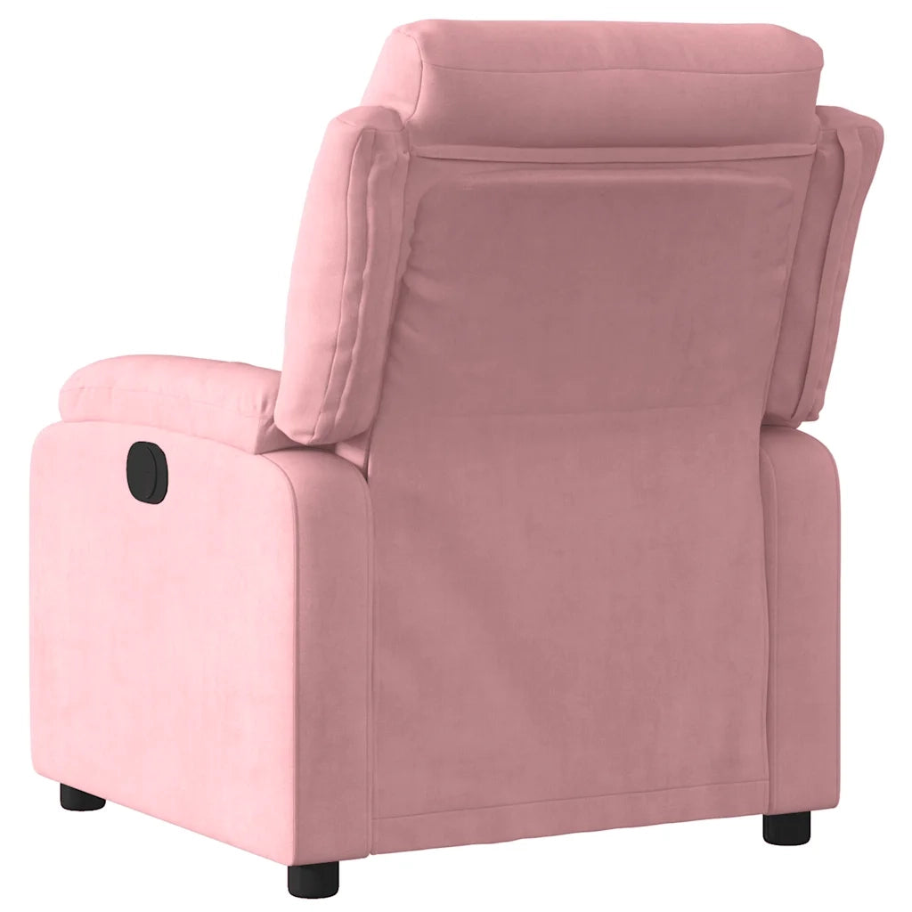 Poltrona Reclinabile Rosa in Velluto 373504