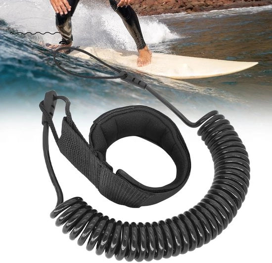 Cintura di sicurezza per surf 3.0M - Corda avvolgibile - Accessorio per SUP/Kajak - Cintura singola confortevole - Impermeabile TPU - Peso leggero 150 gr