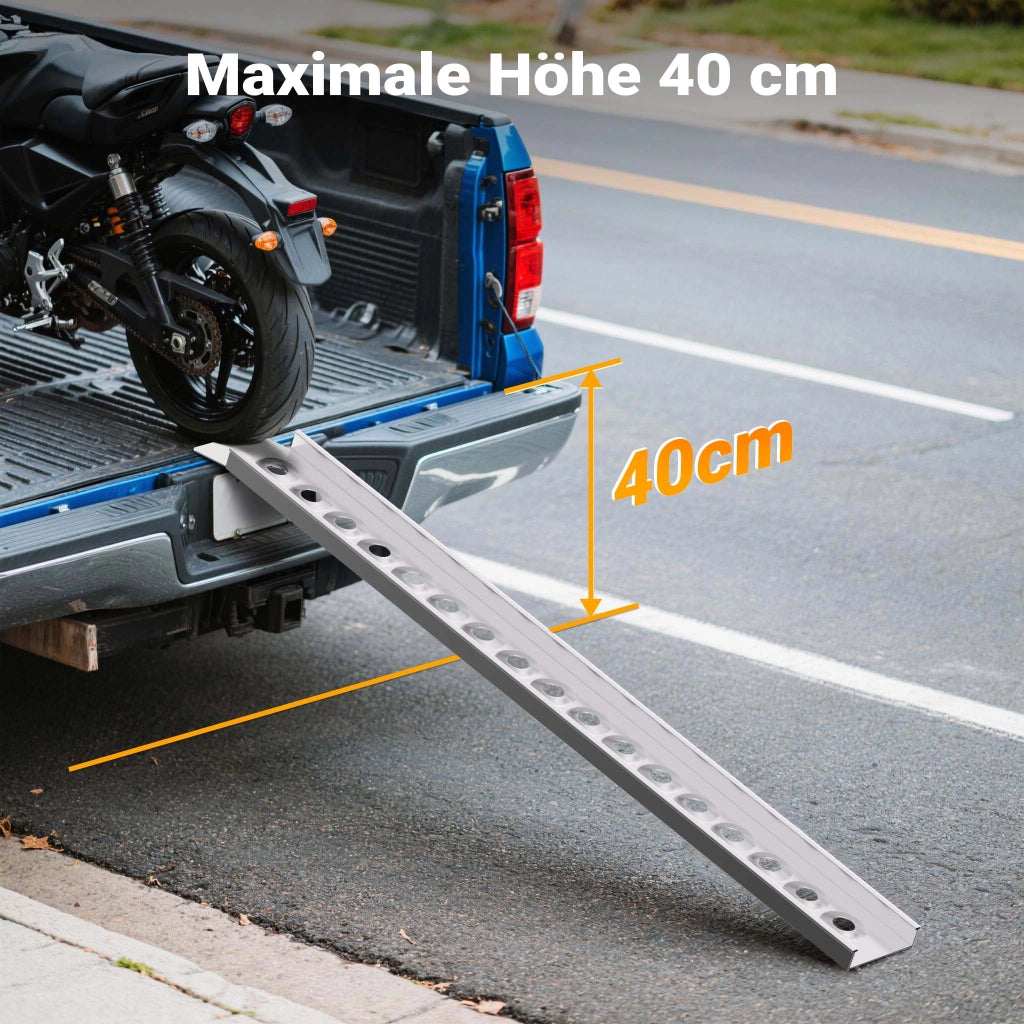 Rampa di carico 163 cm in alluminio per moto e quad Portata max 180 kg