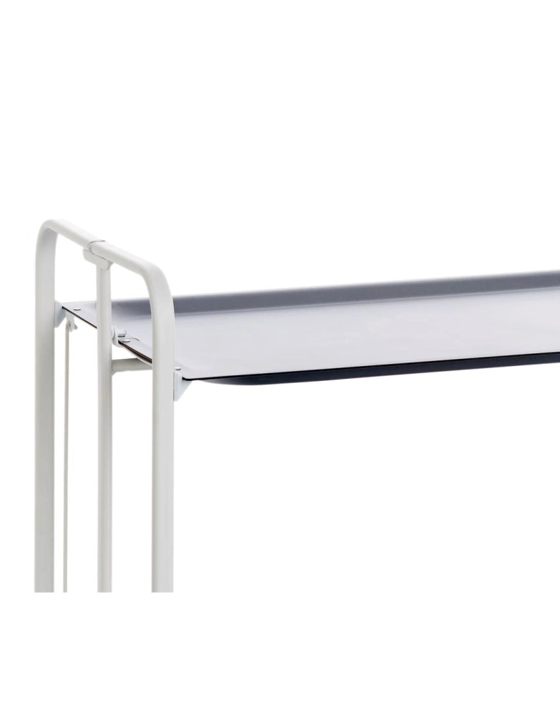 Carrello da cucina pieghevole bianco con ruote BAUHAUS 2 ripiani