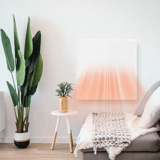 Pannello radiante a infrarossi 350W 620x620x15 mm, Pannello elettrico per riscaldamento IR