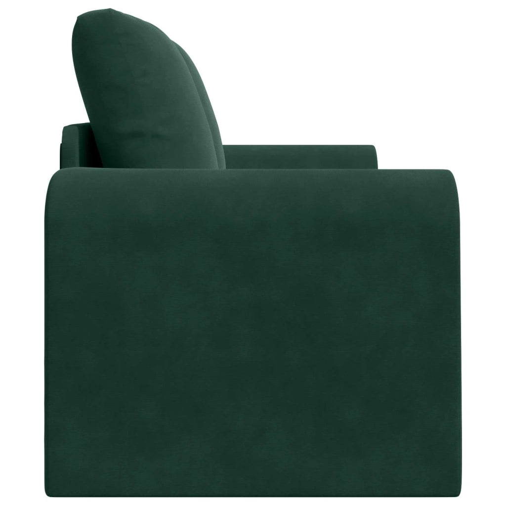Divano letto | Sof¨¤ letto | Letto singolo Verde Scuro 148 x 71 x 83 cm Velluto