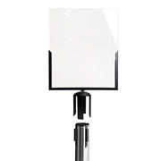 Porta Avvisi per Colonnina A3 Verticale in ABS e Metallo Nero con Plexiglass Trasparente
