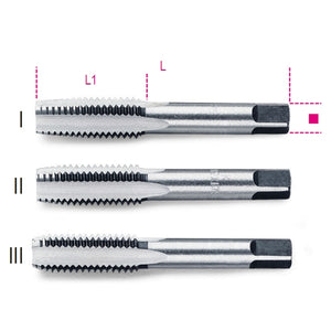 Serie maschi passo grosso mm 18 x 2,5 serie 3 pezzi beta