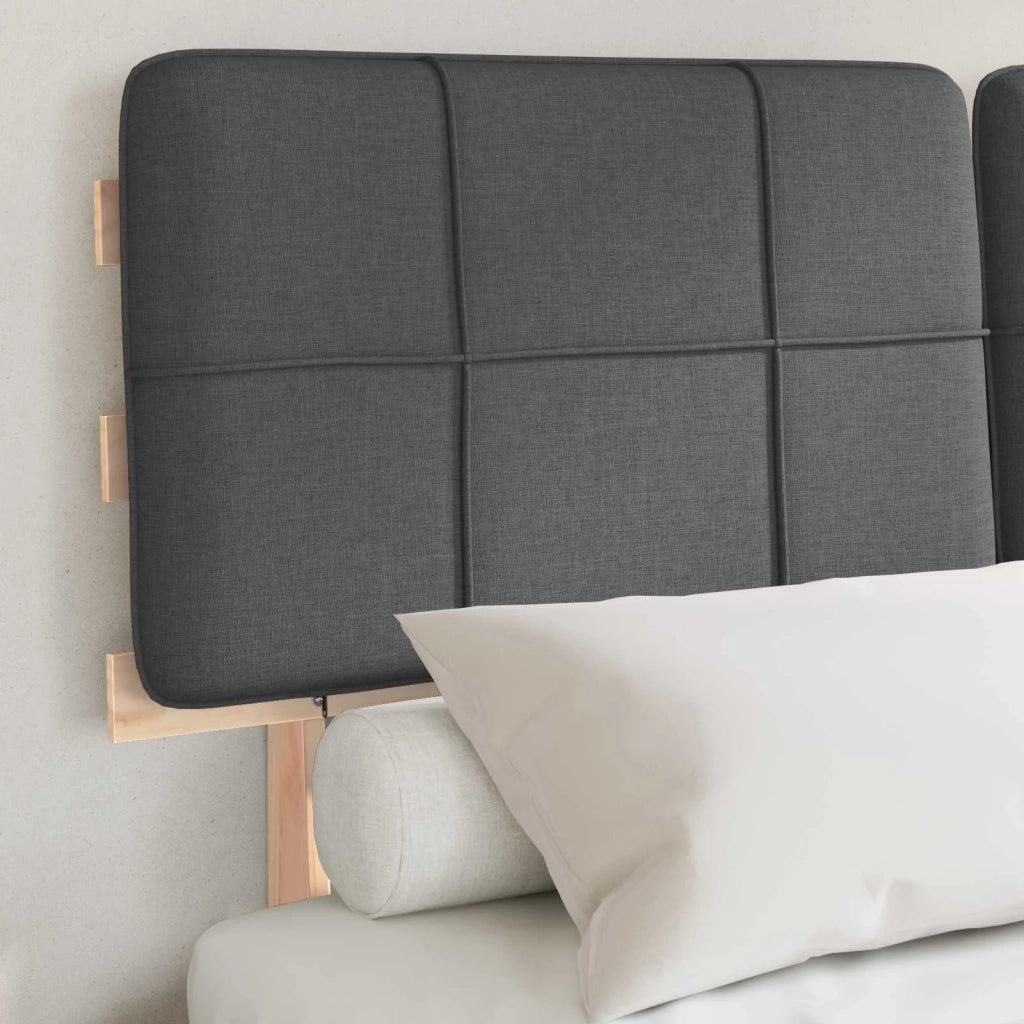 Letto con Testiera Rivestita Grigio scuro 120 x 190 cm 877435