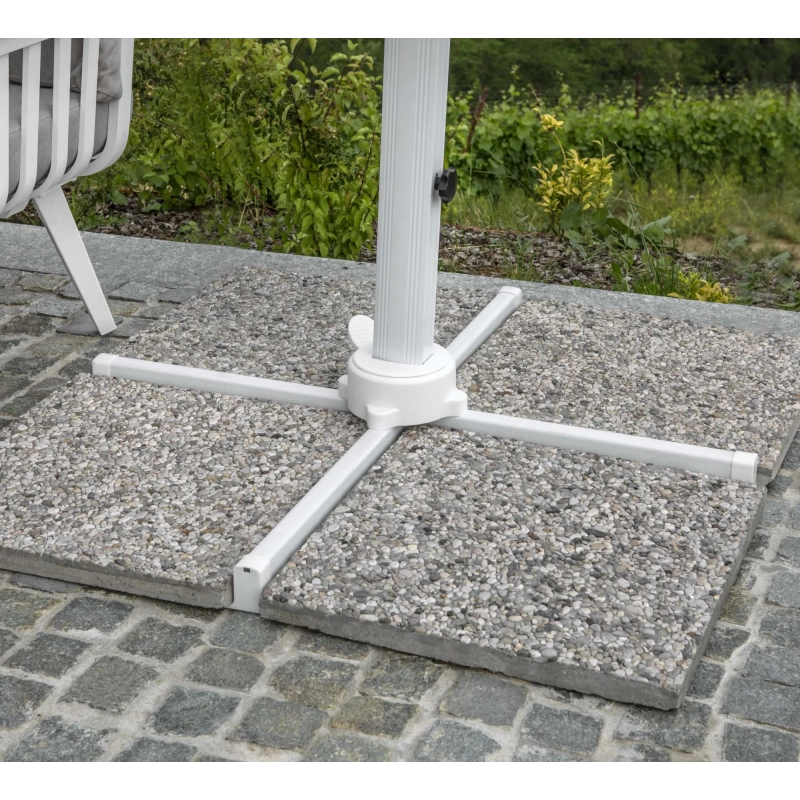 Ombrellone alluminio new michigan 3x3h2,65m senza mantovana bianco