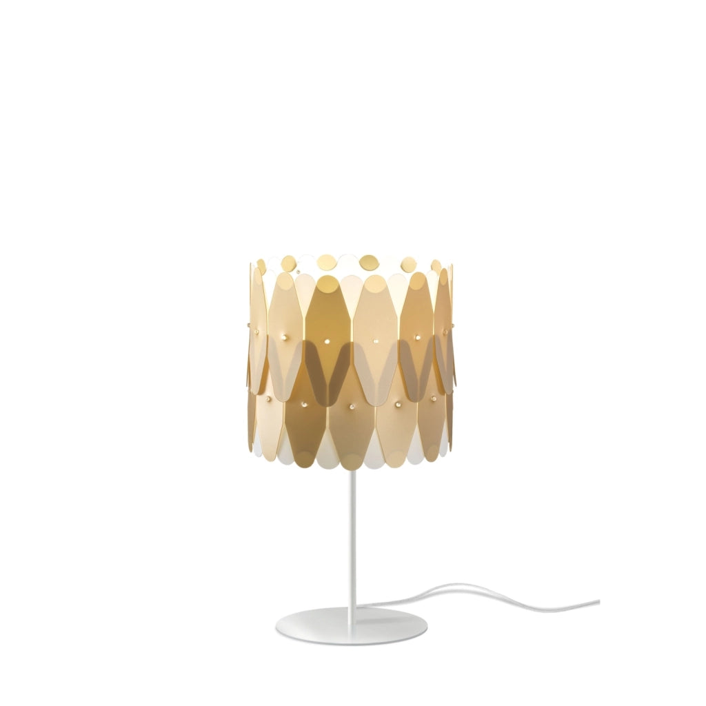 Lampada Da Scrivania Moderna Amanda Polilux ® New Gold E Metallo 1 Luce E27