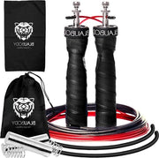 Treno per Fitness Crossfit con Manubri con Pesi 2x160g e Asciugamano Microfibre - Cavo in Acciaio x2 per Uomini e Donne, Fune da Salto per Fitness Crossfit Attrezzatura da Salto Fune da Salto per Fitness