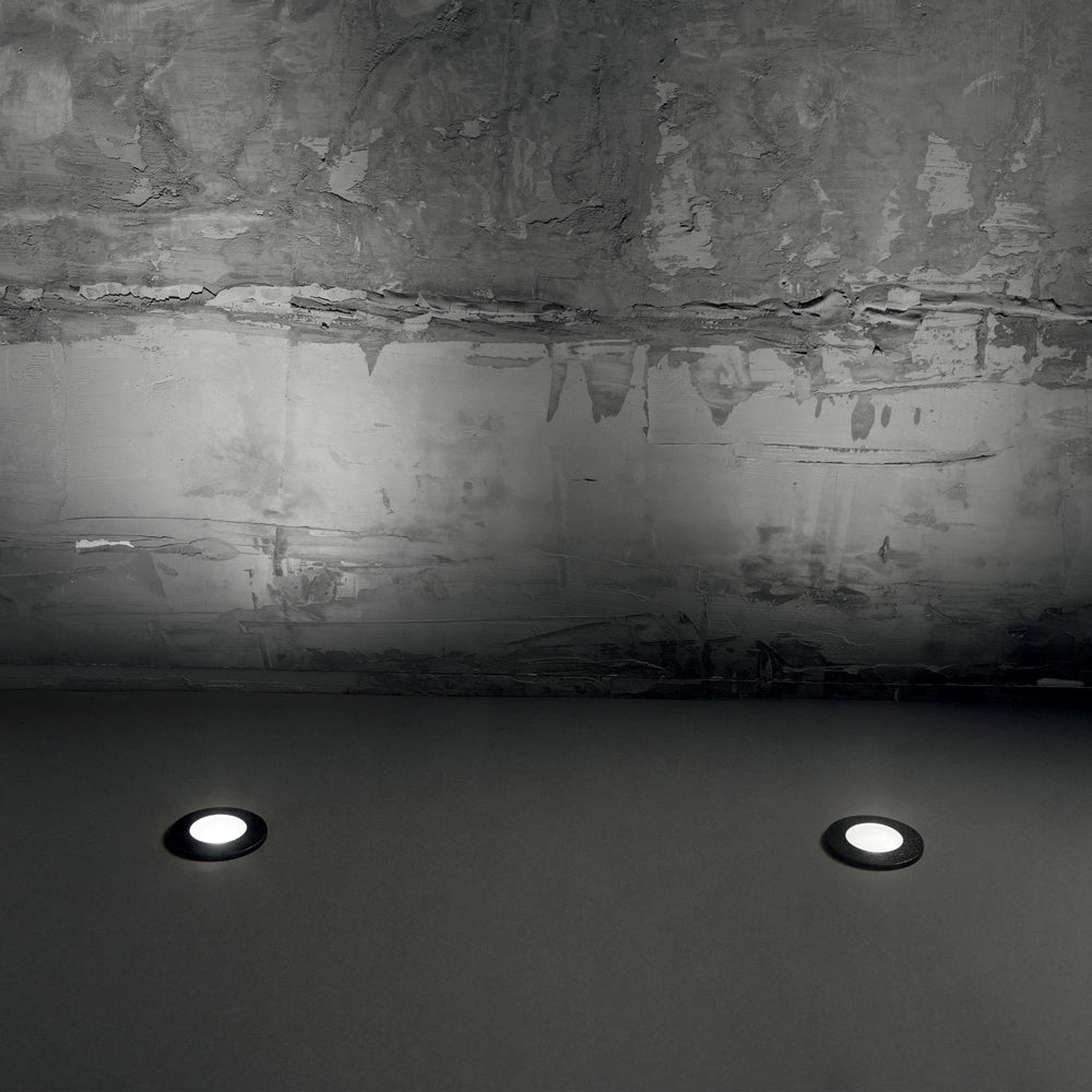 Faretto Da Incasso Moderno Gravity Round Materie Plastiche Nero 1 Luce Gx53 Big
