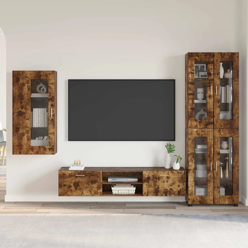 Set mobile TV FLORIN 3 pcs Rovere fumé Legno multistrato 3397949