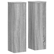 Supporti per piante | Sostegno per piante 2 pz Grigio 17x17x60 cm in Multistrato