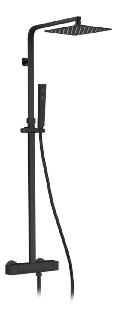 Colonna doccia termostatica QUADRA - nero