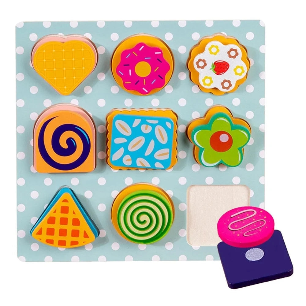 Trade Shop - Gioco Abbinamento Smistamento Forme Legno Educativo Forma Dolci Biscotti Per Bambini 07524 -
