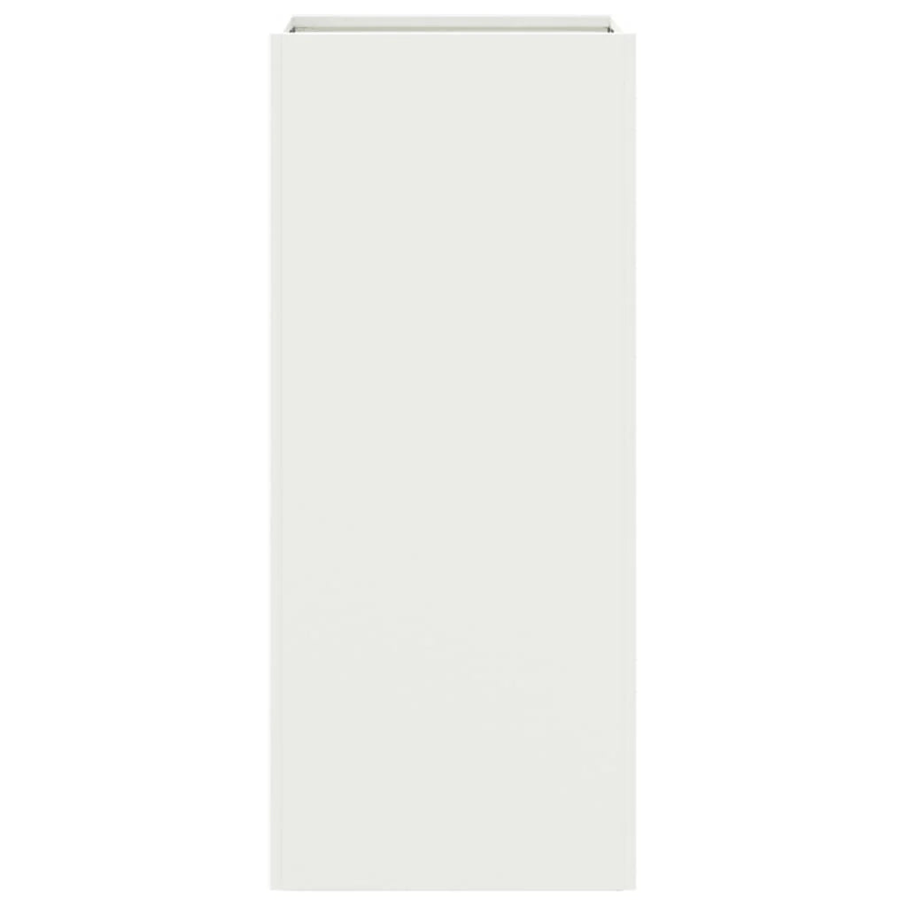 Fioriera rialzata per piante fiori terrazza giardino 32 x 29 x 75 cm acciaio bianco 02_0037502