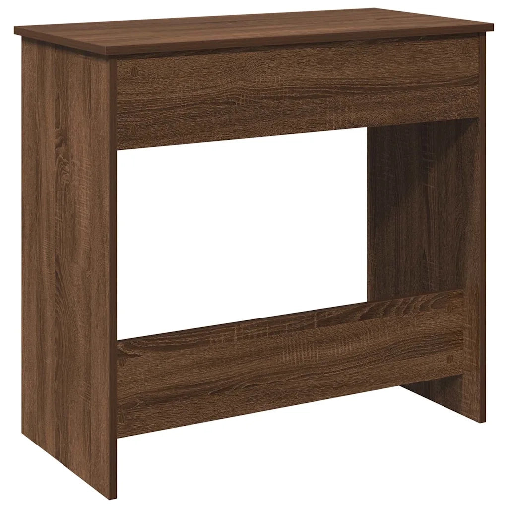 Scrivania Rovere Marrone 80x40x75 cm in Legno Multistrato 860478