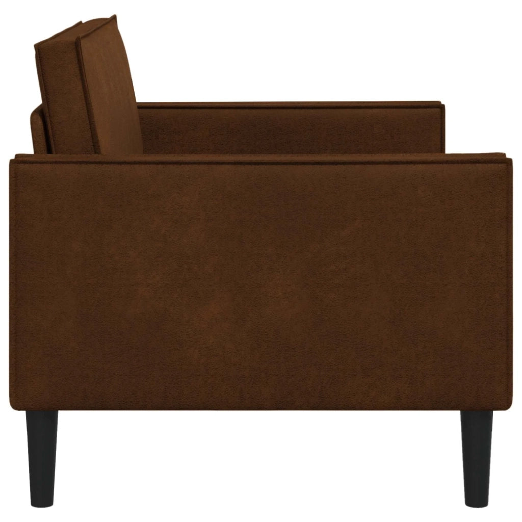 Poltrona XL Marrone Pelle Scamosciata Sintetica 42043526