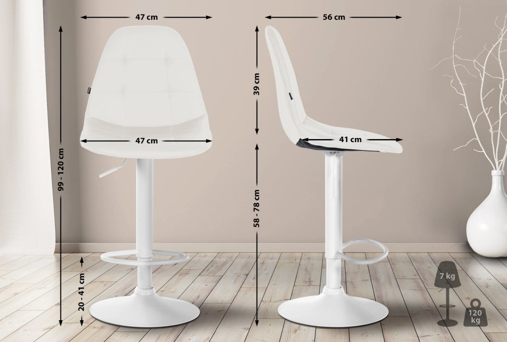Sgabello bar Elmore ecopelle L 7