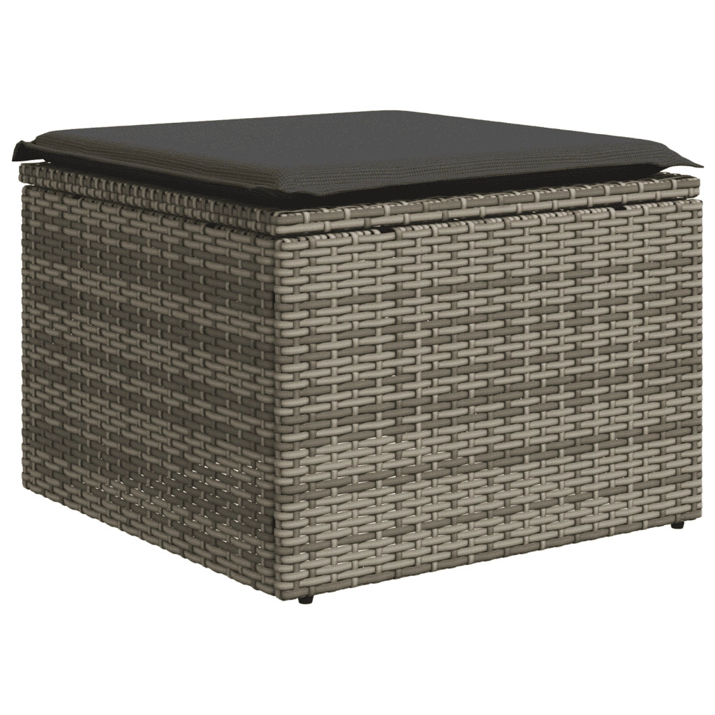Set Divano da Giardino 8 pz con Cuscini Grigio in Polyrattan 3272313