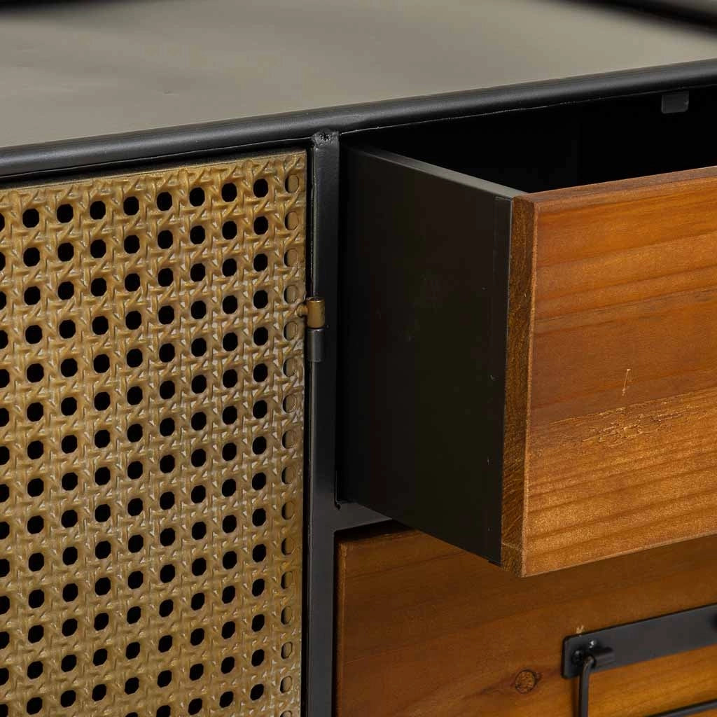 Credenza in metallo marrone 120x40x75h