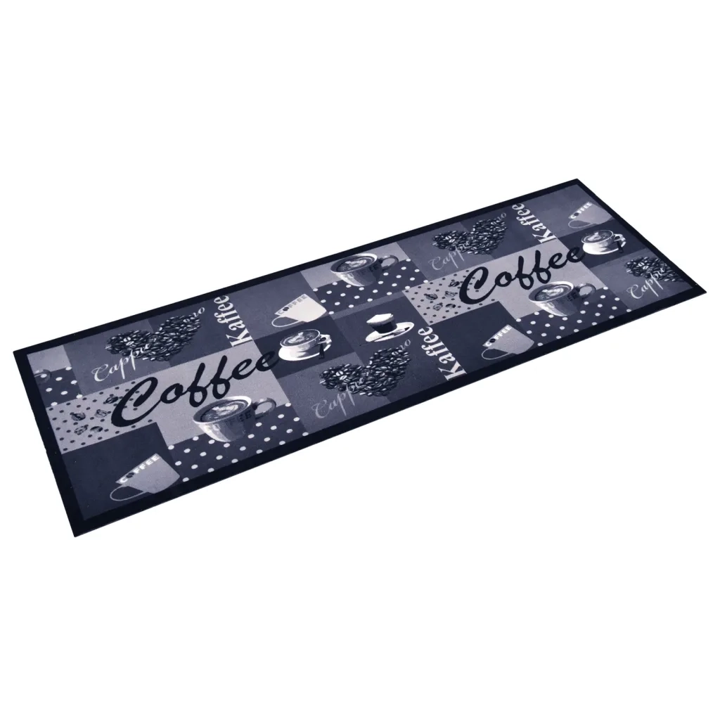 Tappetino da Cucina Lavabile Caffè Blu 60x300 cm 315969
