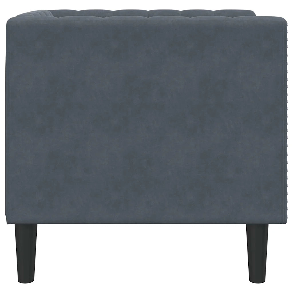 Divano Grigio scuro 74,5 x 71 x 70,5 cm Velluto